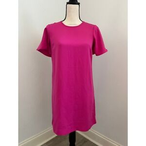 Ann Taylor Pink Short Sleeve Shift Dress size 0P Business Casual Office Preppy